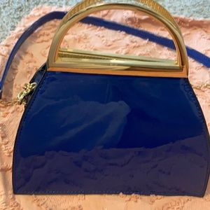 Blue & Gold Crossbody Bag